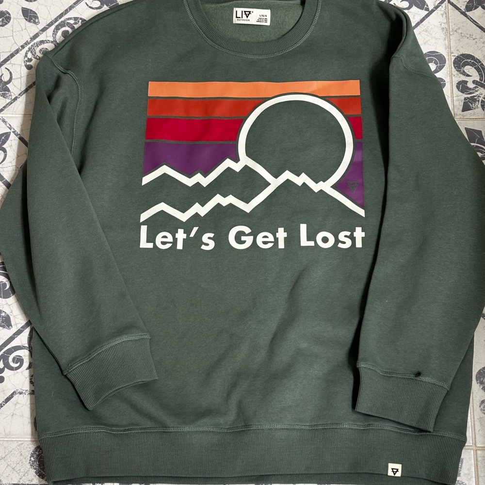 Let's Get Lost Green Sweater